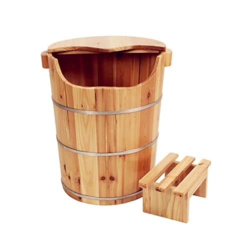Spa de pies hecho a mano en cubo de madera de abeto chino