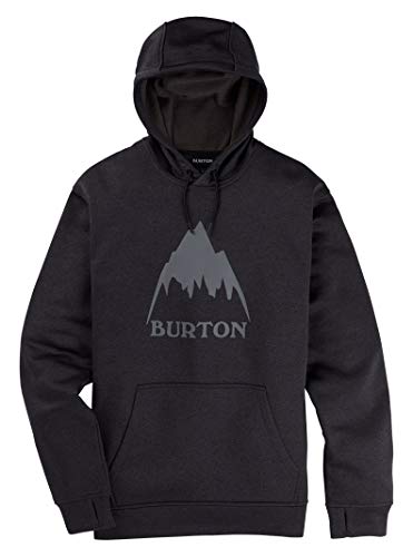 Image of Burton Men's Oak Pullover Hoodie - Technical Sweatshirt w /Quick-Drying Fleece & Thumbhole Cuffs