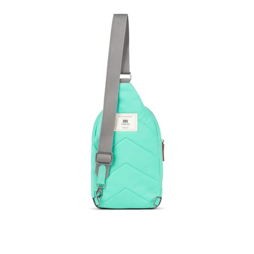Image of ORI LONDON Crossbody Bag - Large Nylon Travel Sling Bag for Women & Men with Chunky Zippers - The Willesden (Capri)