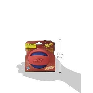 Nerf Dog Checker Ball Dog Toy with Interactive Crunch, Lightweight, Durable and Water Resistant, 3.8 Inches for Small/Medium/Large Breeds, Single Unit, Red Nerf Dog Checker Ball Dog Toy with Interactive Crunch Lightweight Durable and Water Resistant 38 Inches for SmallMediumLarge Breeds Single Unit Red