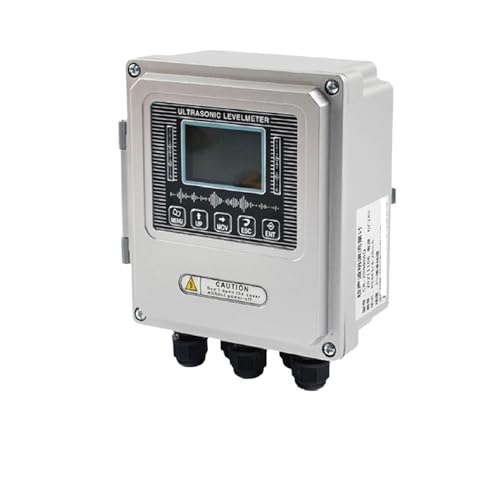 Medidor de caudal ultrasónico canal abierto sin contacto, sensor agua 24 V for montaje en pared con pantalla LCD Con alta sensibilidad