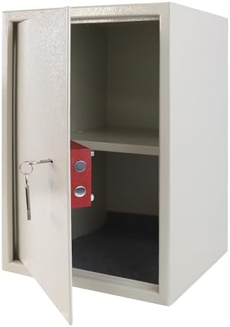 HENGMEI Tresor - Caja fuerte para muebles con doble cerradura de barba, puerta de acero, 2 llaves, para caravanas, armarios de oficina, XL, 35 x 31 x ...