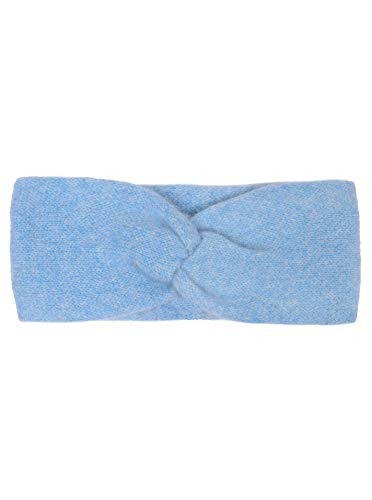 Zwillingsherz Stirnband aus 100% Kaschmir - Hochwertiges Grobstrick-Kopfband im Uni Design für Damen Frauen Mädchen - Wolle - Ohrenschutz - Haarband - warm und weich für Frühjahr Herbst und Winter