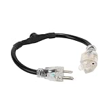 MEASUREMAN Thermostat for Heat Cable, Outdoor 120V Automatic On/Off at 37°F & 50°F, 15A Industrial Grade Weatherproof Power Cord, 16 Inch, Easy Install for Roof & Gutter De-Icing