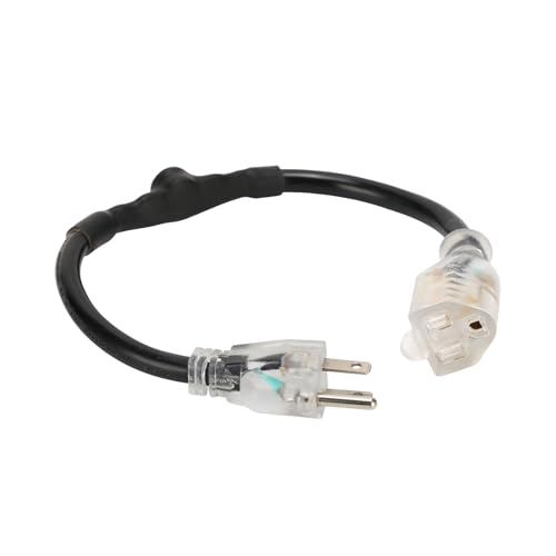 MEASUREMAN Thermostat for Heat Cable, Outdoor 120V Automatic On/Off at 37°F & 50°F, 15A Industrial Grade Weatherproof Power Cord, 16 Inch, Easy Install for Roof & Gutter De-Icing