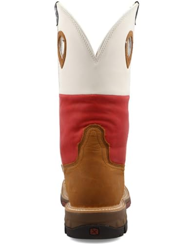 Image of Twisted X Men's Men'S Texas Flag Western Work Boot Nano Composite Toe Lt Brown 11.5 D(M) US
