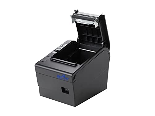 Image of Bestow80 mm Thermal Receipt Printer with Auto Cutter USB LAN POS Printer for Shops Restaurants Malls Black (USB+ LAN (E801))