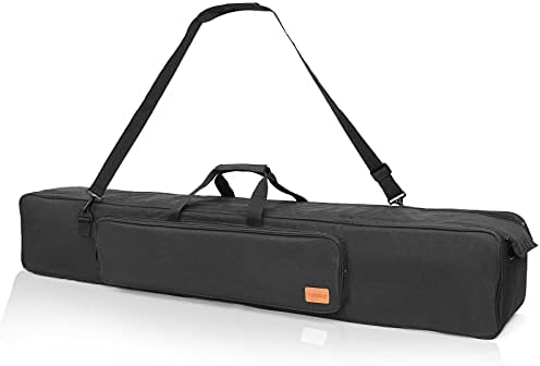 TORIBIO 50" Tripod Case Bag With Deluxe Padded Waterproof Heavy-Duty Multi-Function Tripod Carrying Case with Strap,Suit for Lights, Speakers, Cameras, Booms, Microphone Stands