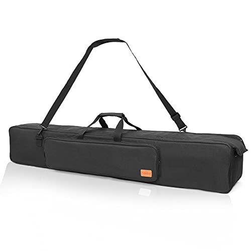 Toribio 50" Tripod Case Bag With Deluxe Padded Waterproof Heavy-Duty Multi-Function Tripod Carrying Case With Strap,Suit For Lights, Speakers, Cameras, Booms, Microphone Stands #TOP28