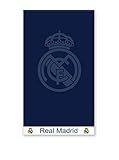 Toalla con el escudo marcado en la parte central y el nombre del club impreso en el inferior.