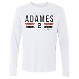 500 LEVEL Willy Adames San Francisco Font Long Sleeve Shirt (White, Large)