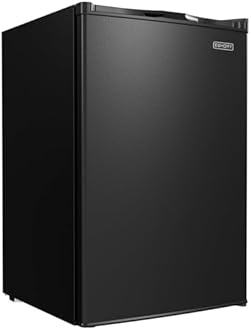 EUHOMY Upright freezer, 3.0Cubic Feet, Single Door Compact Mini Freezer with Reversible Door,Small freezer for Home/Dorms/Apartment/Office, Black