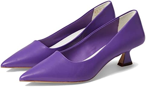 Franco Sarto Sarto Womens Diva Pointed Toe Kitten Heel Pump Purple Leather 8.5 M | Image 3