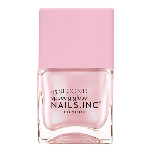 Nails.INC 45 Second Speedy Gloss Nail Polish, Shade Alix, Lilac Shimmer, Longwear, Flash Dry, Cruelty Free, Vegan, 21 Free