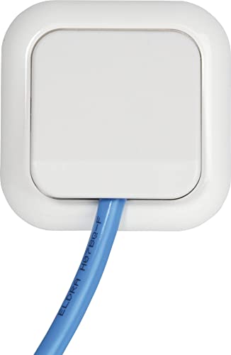 Opus 560.424.27 Kabelauslass mit Zug-entlastung, Alpinweiss Fusion G-Rahmen 2-f, sw Glas, schwarz