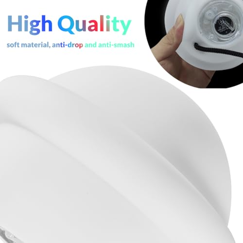 2 Stück LED Poi Bälle Set – Leuchtende Jonglierbälle mit Regenbogenfarben & Strobe-Effekt, verstellbare Doppelschlaufen, Glow Pois für Kinder & Erwachsene, Anfänger & Profis, Lightpainting Zubehör