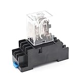 datasheet relay 6v 5 pines Tipo de acción: DPDT Relé de potencia de uso general JQX-13F de 6 V CC para bobina, 11 pines con base hembra de riel DIN