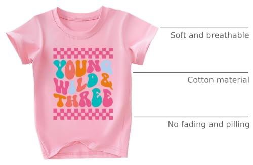 Image of Toddler Girls 3rd Birthday Shirts for Girls 3 Years Old Outfit for Party Tshirt