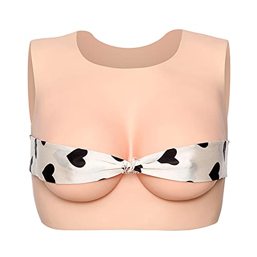 HHJY Brüste Silikonbrüste Künstliche Brüste Transgender Transvestiten Natürliche Busen Torso Für Männer Brustprothesen Aus Crossdresser,C Cover