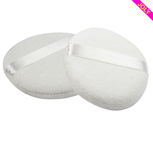 Joly Pure Cotton Powder Puff for Face Makeup or Skin Care 3.15 Inch (10 pieces, White)