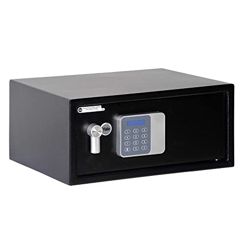 Yale Elektronischer Gäste-Tresor Laptop YLG/200/DB2 Schwarz – 24 L – PIN Code 3–6 Stellen – LCD Display – Auto Sperre – Teppichboden… – Ansicht 2