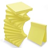 Skythrive 16 Blöcken Haftnotizen Gelbe 76 x 76 mm Selbstklebende Klebezettel für Büro Zuhause Schule Sitzung 100 Blatt pro Blöcken 1.600 Blatt Gesamt