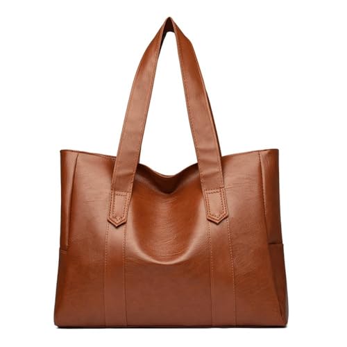 Bolso tote vintage de PU 36x28x10 cm miniatura 3