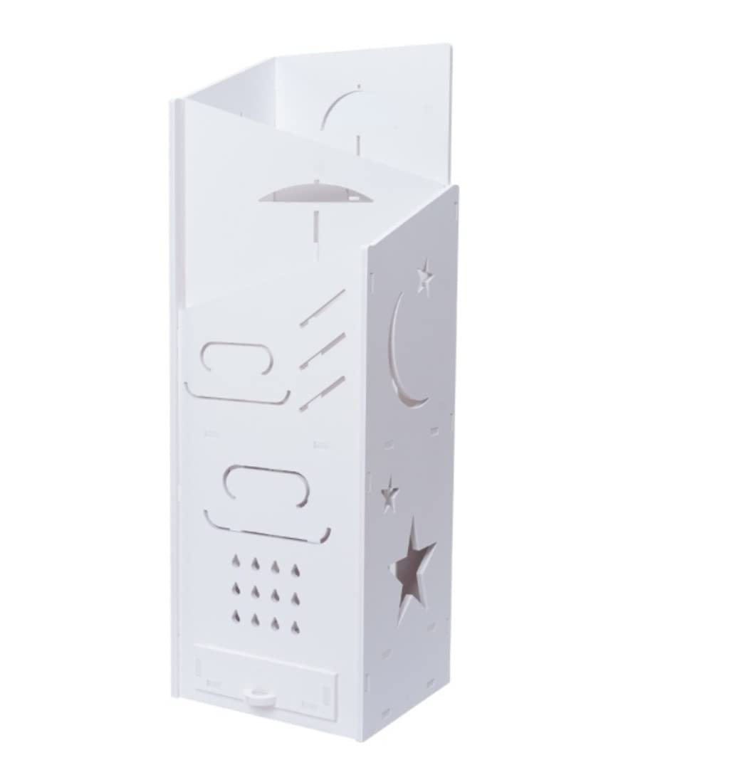 Porte-parapluie blanc en métal pour entrée de maison et bureau