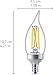 PHILIPS LED 60W BA11 E12 Chandelier Bulbs 3-Pack Ultra Definition Soft White (2700K) 500 Lumen (5W = 60W) Dimmable Flicker-Free LED Candelabra Bulbs