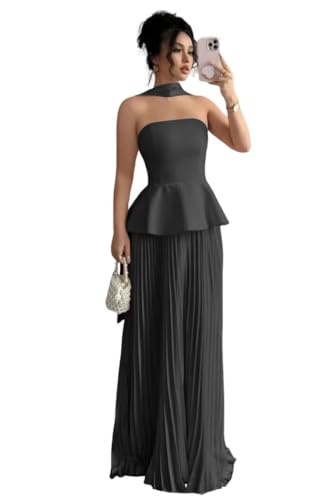 Strapless Bridesmaid Scarf Dresses Pleated Long Aline Formal Evening Dress Hi033