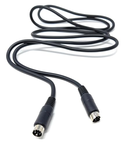 DRUT Câble Audio vidéo Mini-DIN 3 m 6 Broches Compatible avec Les systèmes de sonorisation, amplificateurs, Instruments de Musique, Communication de données, Programmation Radio, Radio Amateur