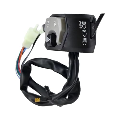 Ensemble de commutateur de guidon de moto avec interrupteur clignotant phare