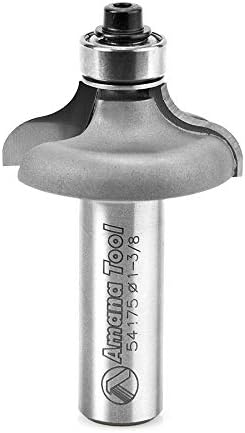 Amana Tool - 54175 Carbide Tipped Ogee 1/4 Radius x 1-3/8 Dia x 3/8 x 1/2" Shank For 7