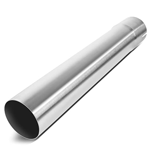 Image of DNA MOTORING ZTL-PP-25-0-SS 18 Inch Straight Tube DIY Stainless Steel Exhaust Tubing,2.5 inch OD,Universal Fit,Polished Finish
