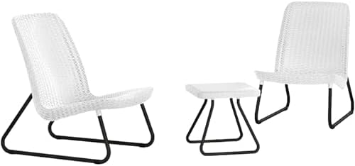 Keter Rio Outdoor Garden or Terrace Set with 2 Chairs and Table, ...