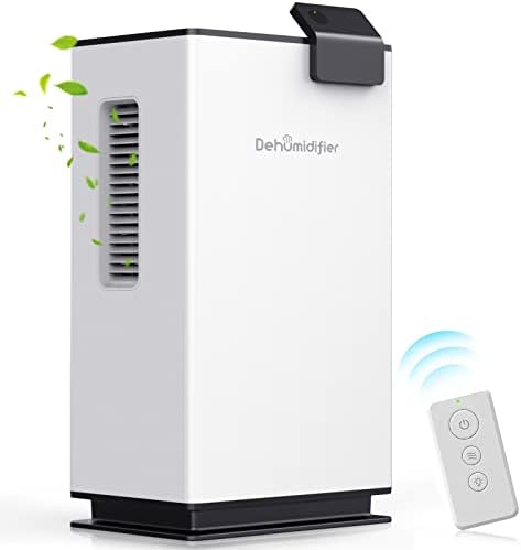 AIUSEVO Dehumidifier for Home - Up to 6900 Cubic Feet (700 Sq ft), 68oz, Remote Control, Ultra Quiet, 3 Light Modes, 2 Speed Modes, Closet Dehumidifier for Bedrooms,Bathrooms, Basements, Kitchens, RVs