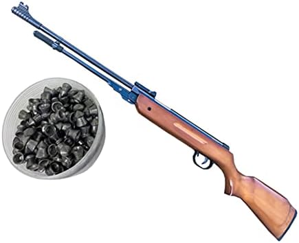 Heavy Duty Air Pellet Guns Rifle B3- 3 5.5mm 22 Calibre 650-600 FPS Wood Handle + 200 Pellets Package