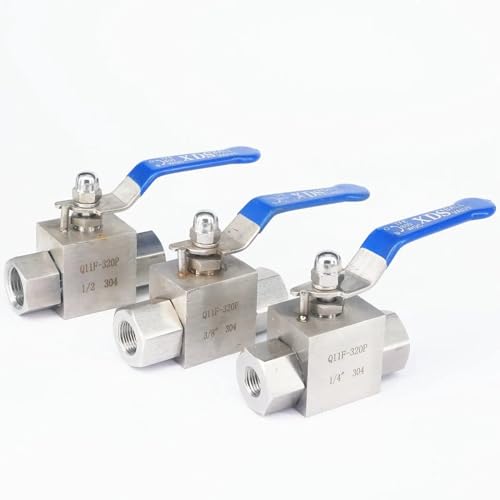 Válvula de bola de acero inoxidable rosca hembra para tuberías de 1/4 y 3/8 2