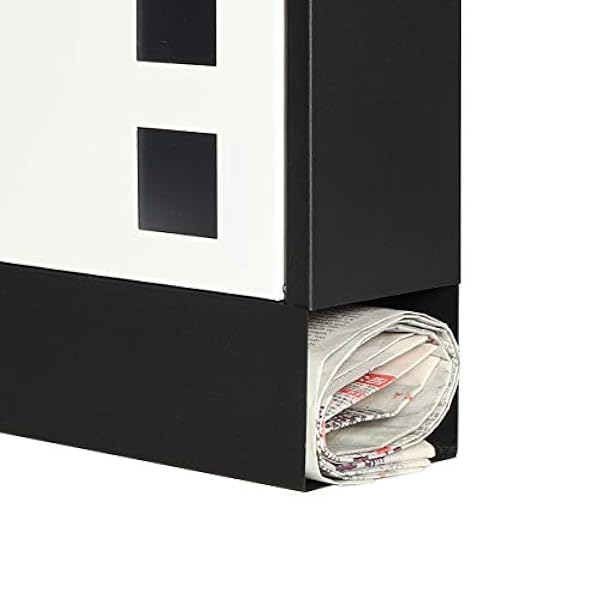 Parrency - Buzones de pared con cubierta a prueba de óxido, para exteriores, cierre de llave, 33 x 14 2/5 x 4 1/5 pulgadas, color blanco