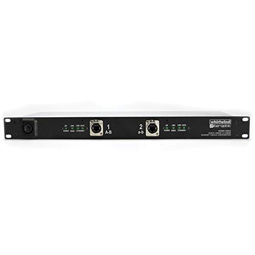 Whirlwind MCM1004 1 RU 2X Cat5e to OpticalCON Quad Multimode Media Converter