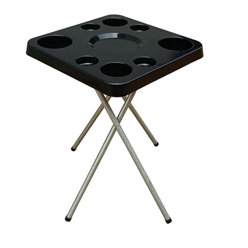 Mesa Petisqueira Desmontável/Dobrável Preta Elegante Plus