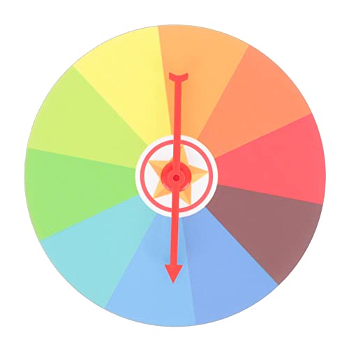 LOGOFUN Kids Prize Wheel Spinner Wall Hanging Carnival Game for Celebration Party Classroom Activities Teaching Tool Supplies - 20cm