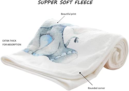 Baby Monthly Milestone Blanket - Organic Plush Fleece Photography Background Prop For Boy Girl Newborn Soft Elephant Blanket With Frame Large 47''X40'' #TOP1