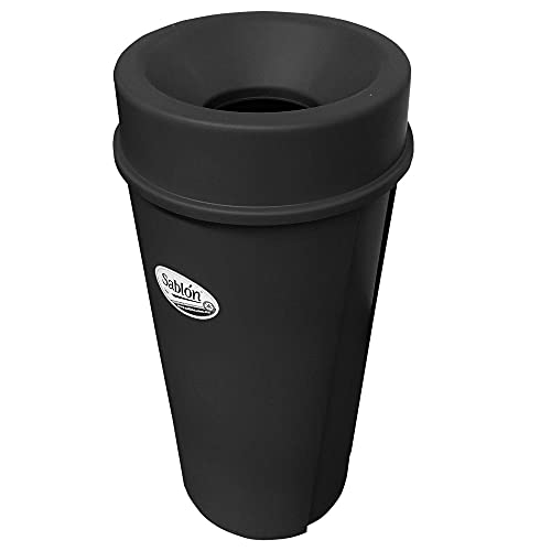Opiniones de Botes para Basura Grandes - los más vendidos. 40 Sablon Bote de Basura Redondo 80L Negro con Tapa Embudo