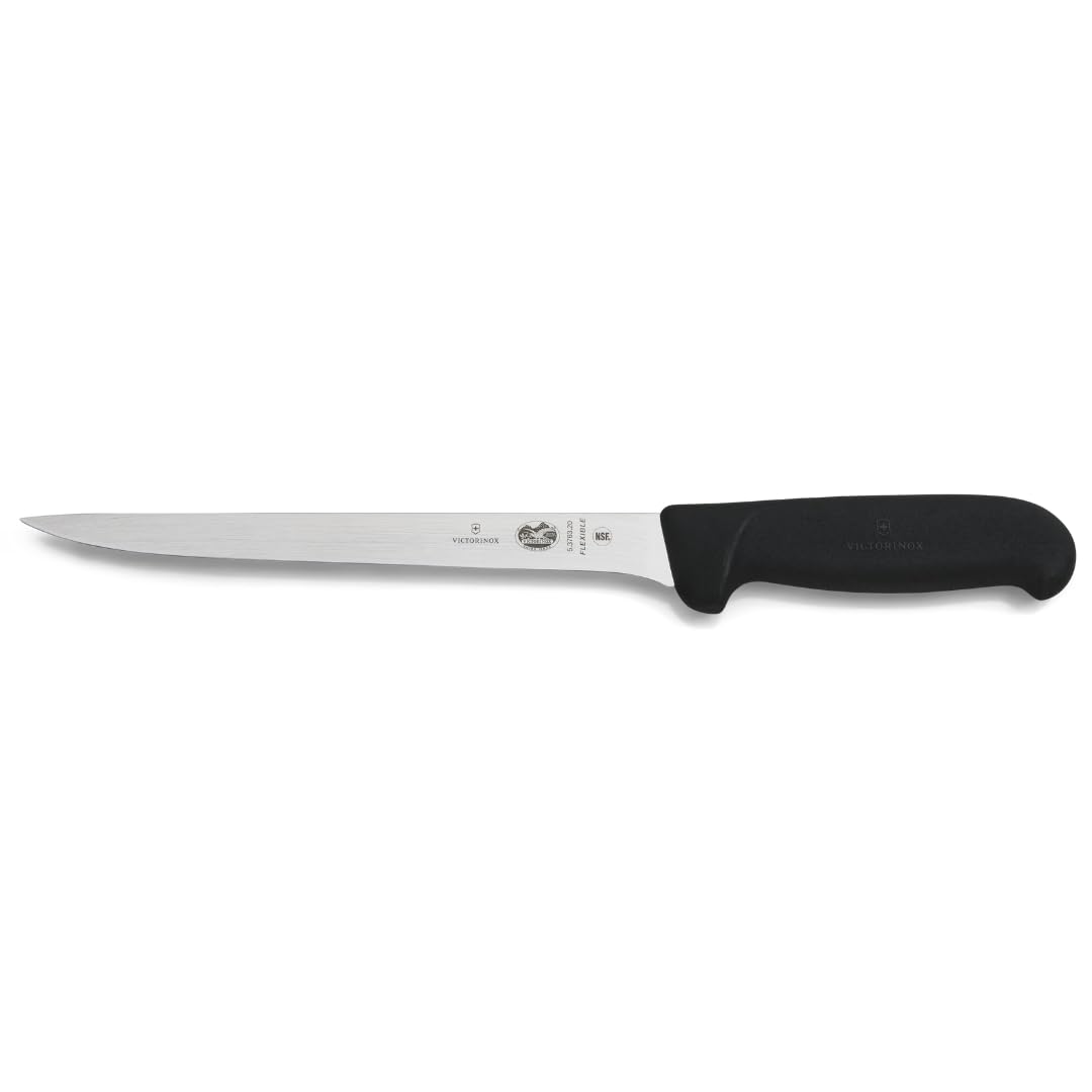 Victorinox Fibrox 8-Inch Fillet Knife with Straight Edge and Black Flexible Handle