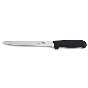 Victorinox Fibrox 8-Inch Fillet Knife with Straight Edge and Black Flexible Handle