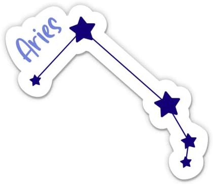 Squiddy Aries Zodiac Sign Stars Cute - Vinyl Sticker Decal for Phone, Laptop, Water Bottle (3