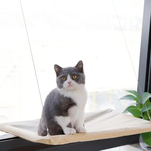 Cama Suspensa de Janela Portátil para Gatos com Ventosas Fácil Instalação