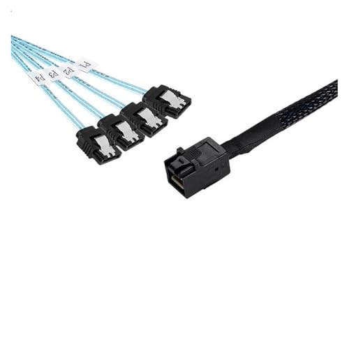 Cable de datos interno SFF-8643 a 4 SATA 7Pin 0.5 m miniatura 5