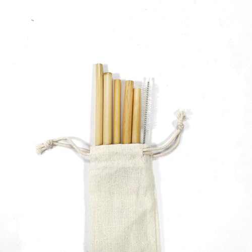 Natural Reed Drinking Straws 50pcs 15cm miniatura 5